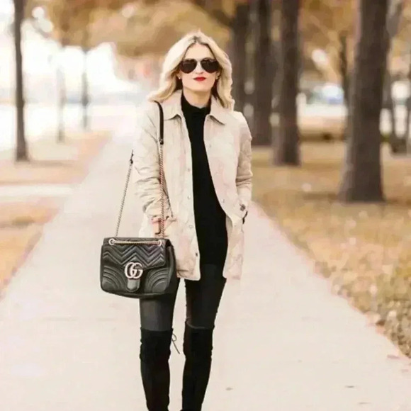 Burberry Nova Check Diamond Quilted Beige Barn Button Jacket Coat Size XL - Picture 13 of 14